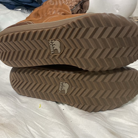 Sorel Women's Brown Firenzy Ruched NL1656-256 Leather Lace Up Winter Boots Sz 8 - Picture 9 of 14